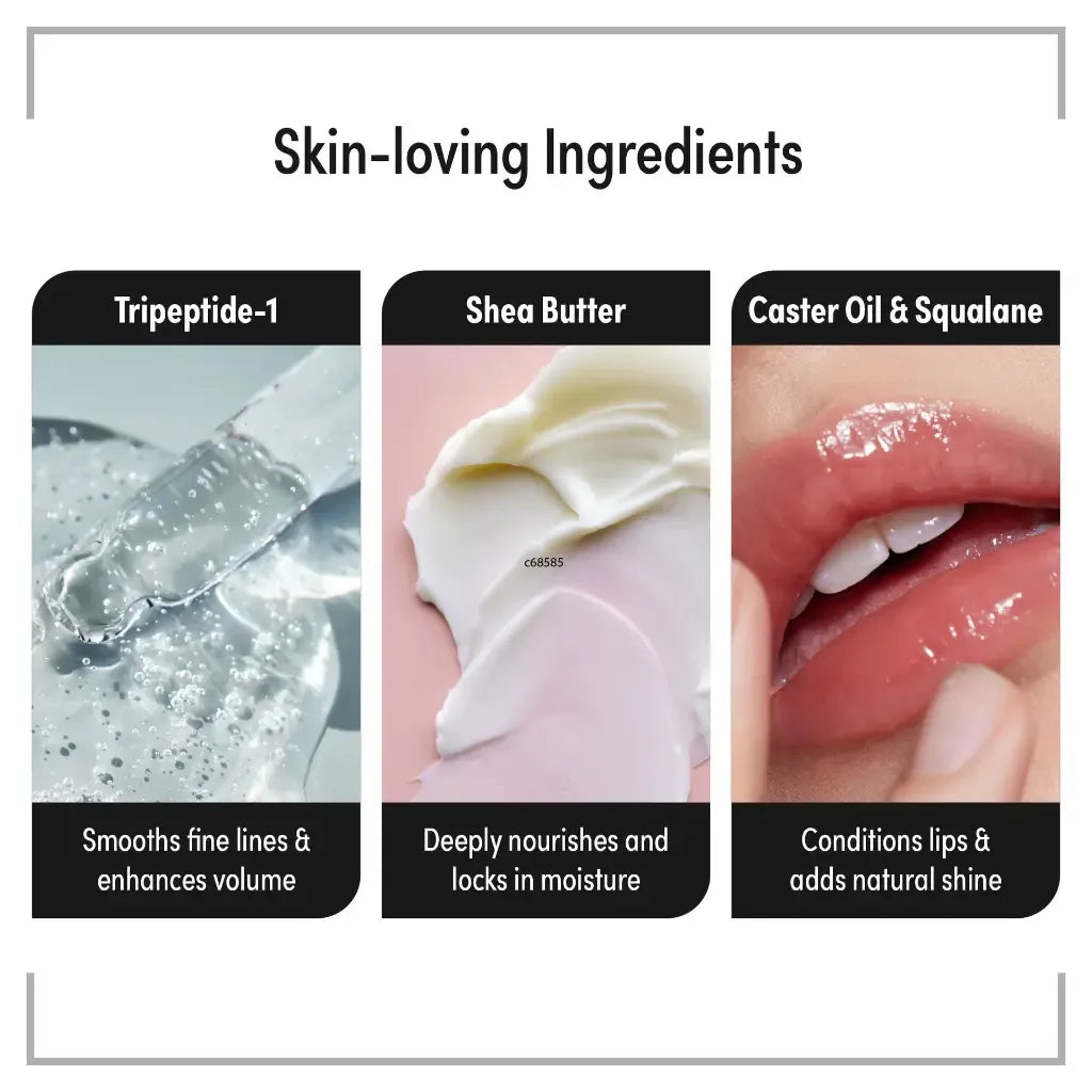 Kiss New York Peptide Pout Lip Treatment – Hydrating Gloss with Cooling Metal Tip (13g)