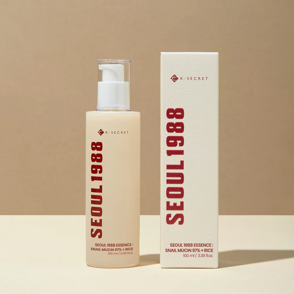 K - Secret Seoul 1988 Snail Mucin 97%+ Rice Essence 100ml