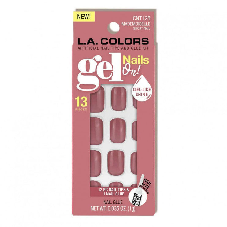 L.A. Colors 13 Piece Gel Nails On! Nail Tips And Glue Kit