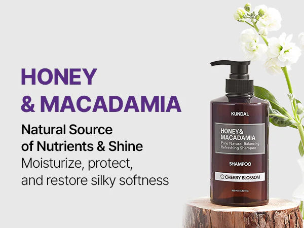 Kundal Cherry Blossom Edition Honey & Macadamia Shampoo + Treatment Duo - 500ml