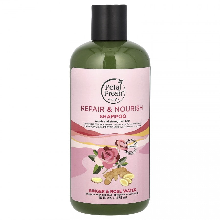 Petal Fresh Pure Repair & Nourish Ginger & Rose Water Shampoo - 475ml