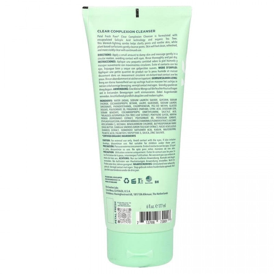 Petal Fresh Pure Clear Complexion Salicylic Acid Tea Tree Cleanser - 177ml