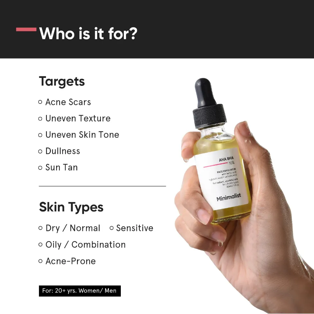 Minimalist AHA BHA 10% Face Exfoliator 30 ml2.webp