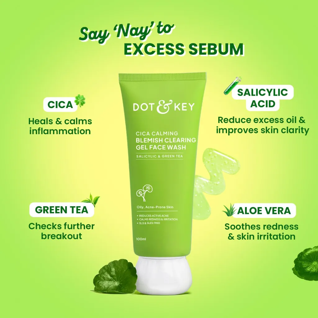 Dot & Key Cica Calming Blemish Clearing Gel Face Wash 100M2.webp