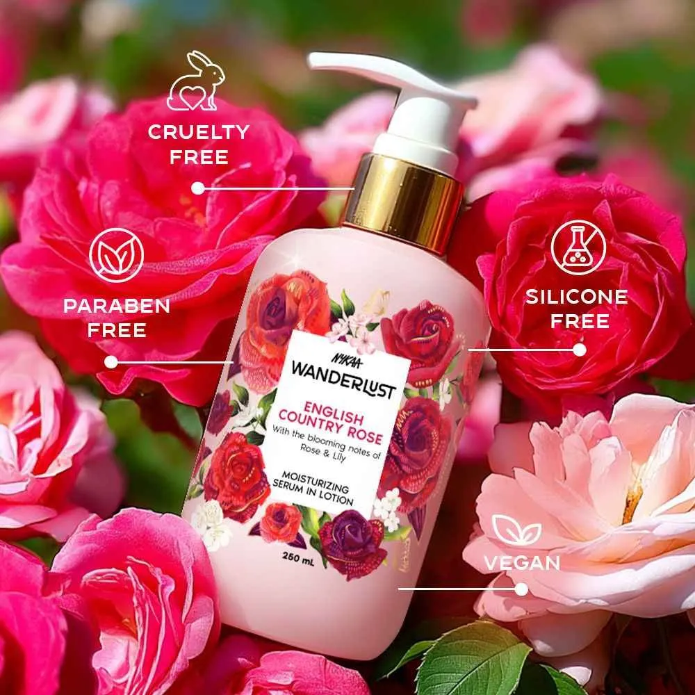 Nykaa Wanderlust English Country Rose Body lotion4.webp