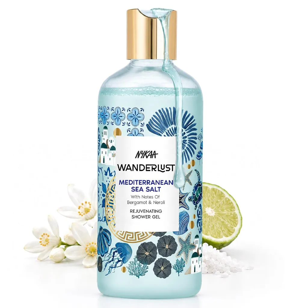 Nykaa Wanderlust Mediterranean Sea Salt Rejuvenating Shower Gel