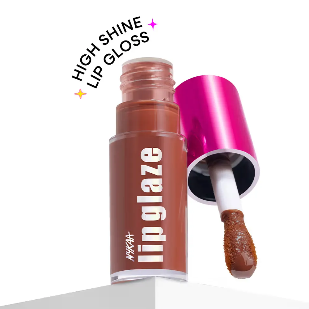 Nykaa Lip Glaze High Shine and Pigment Lip Gloss Oil - Chai